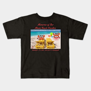 Scrappy's butt's burning in Miami Beach Kids T-Shirt